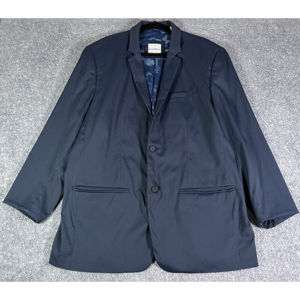 Tommy Bahama Blazer Jacket Men 2XL Navy Island Zone Performance Stretch UPF30